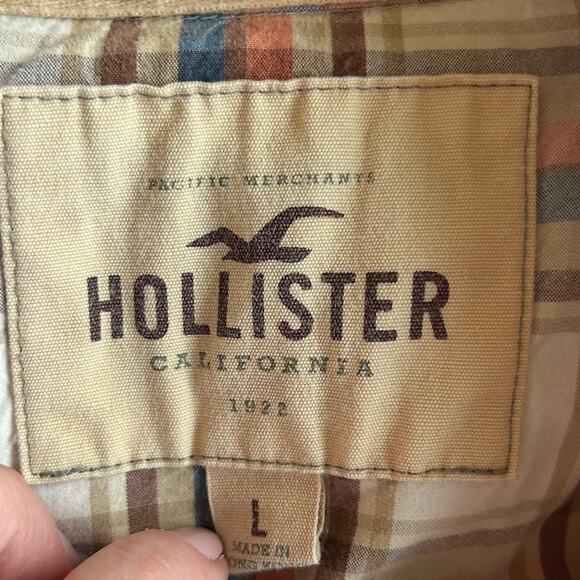 Vintage Hollister plaid pearl snap Y2K button up western cowboy style pockets M - Picture 14 of 15